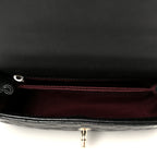 Caviar Quilted Mini Coco Handle Flap Black