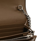 GG Supreme Monogram Mini Dionysus Chain Wallet Beige Taupe
