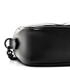 Calfskin Matelasse Monochrome Small GG Marmont Chain Shoulder Bag Black