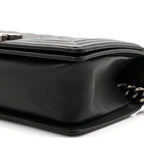Grained Calfskin Quilted Medium Boy Flap Black