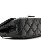 Aged Calfskin Quilted 2.55 Reissue Mini Hanger Flap Black