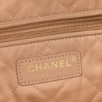 Shiny Calfskin Quilted Chanel 22 Beige
