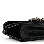 Velvet Skipper Crystal GG Monogram Small Dionysus Shoulder Bag Black Black Diamond
