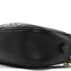 Calfskin Matelasse Small GG Marmont Chain Shoulder Bag Black