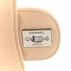 Caviar Quilted Medium Double Flap Beige