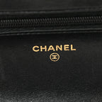 Lambskin Quilted Wallet On Chain WOC Black