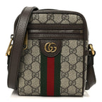 GG Supreme Monogram Web Mini Ophidia Messenger Brown