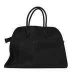 Matte Grained Calfskin Soft Margaux 15 Black