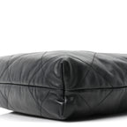 Shiny Calfskin Quilted Small Chanel 22 Black