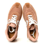 Nylon Suede Flow Runner Sneakers 40 Powder