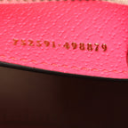 GG Supreme Monogram Textured Dollar Calfskin Web Ophidia Small Crossbody Bag Beige Ebony Fuchsia