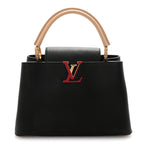 Taurillon Capucines MM Black Beige Red