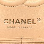 Caviar Quilted Small Double Flap Beige