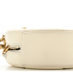 Lambskin Quilted Chanel 19 Round Clutch With Chain White