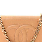 Caviar Timeless CC Wallet on Chain WOC Beige