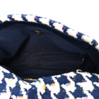 Tweed Quilted Medium Chanel 19 Flap Ecru Navy Blue Multicolor