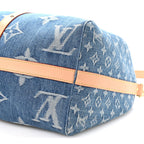 Denim Monogram New LV Remix Keepall Bandouliere 45 Blue