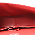 Caviar Quilted Jumbo Double Flap Dark Red