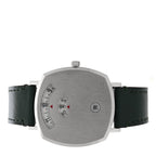Stainless Steel Calfskin 35mm Grip Quartz Watch Black