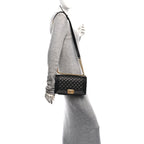 Caviar Quilted Medium Boy Flap Black