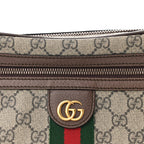 Soft GG Supreme Monogram Medium Ophidia Belt Bag Dark Brown