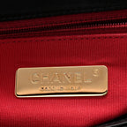 Lambskin Quilted Medium Chanel 19 Flap Black