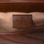 Azalea Calfskin Matelasse Diagonal Super Mini GG Marmont Shoulder Bag Cuir