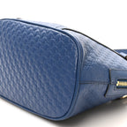 Soft Microguccissima Mini Dome Bag Blue