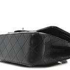 Lambskin Quilted Small Double Flap Black