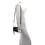 Calfskin Matelasse Mini GG Marmont Chain Shoulder Bag Black