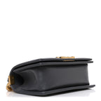 Caviar Quilted Small Boy Flap Dark Grey