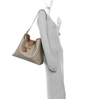 GG Icon Monogram Padlock Shoulder Bag Beige Dark Brown