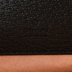 Textured Calfskin Web Ophidia Round Wrist Wallet Black