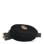 Velvet Matelasse GG Marmont Belt Bag 75 30 Black