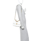Goatskin Quilted Medium Chanel 19 Flap White