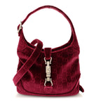 New Velvet Ashmir GG Monogram Small Jackie 1961 Hobo Red