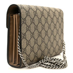 GG Supreme Monogram Mini Dionysus Chain Wallet Beige Taupe