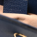 Soft Textured Calfskin Web Small Ophidia Bucket Bag Blue Agata