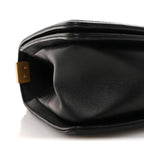 Lambskin Chevron Quilted Medium Boy Flap Black