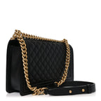 Caviar Quilted New Medium Boy Flap Black