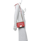 Caviar Quilted Small Boy Flap Red