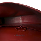 Patent Quilted Jumbo Double Flap Dark Red