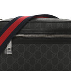 Soft GG Supreme Monogram Web Belt Bag Black Grey