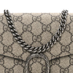 GG Supreme Monogram Mini Dionysus Chain Wallet Beige Taupe
