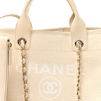 Mixed Fibers Small Deauville Tote White