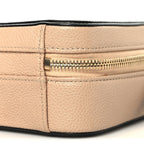 Caviar Quilted Small CC Filigree Vanity Case Beige Black