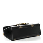 Grained Calfskin Bee Star Small Padlock Shoulder Bag Black