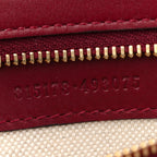 GG Supreme Monogram Horsebit 1955 Soft Small Shoulder Bag Beige Ebony Rosso Ancora