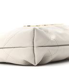 Shiny Calfskin Quilted Mini Chanel 22 Light Grey