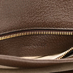 GG Supreme Monogram Textured Dollar Calfskin Web Medium Blondie Top Handle Shoulder Flap Bag Beige Ebony New Acero
